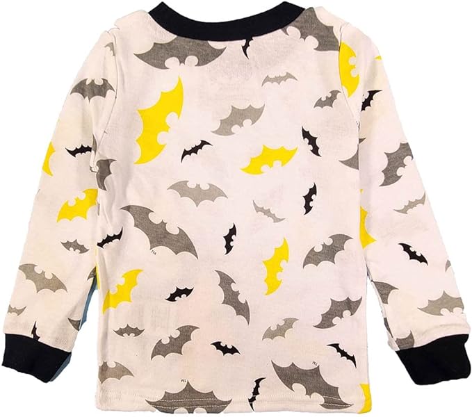DC Comics Batman Boys' 4-Piece Pajama Set - Grey Bat
