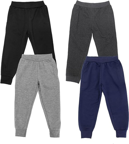 Boy’s 4-Pack Active Fleece Jogger Pants - Assorted