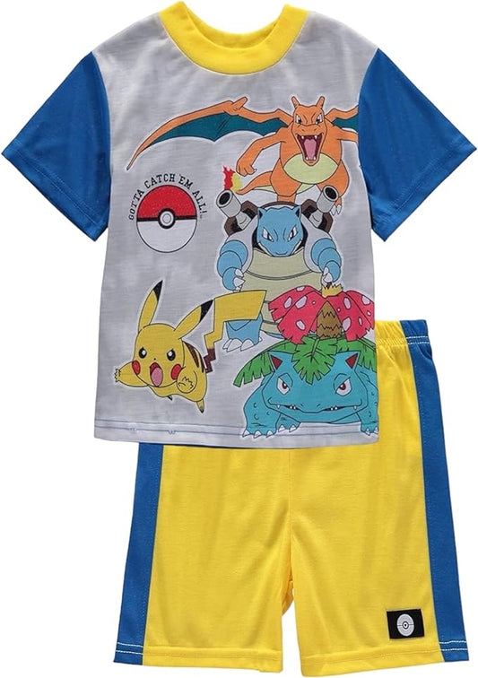 Pokemon Boys' Pajama Set - Yellow