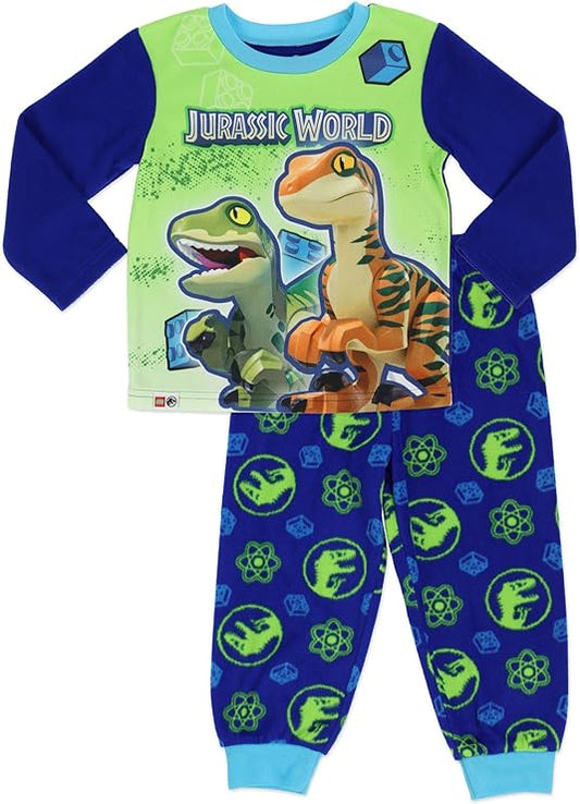 LEGO Jurassic World Boys' 2-Piece Pajama Set - Navy Blue