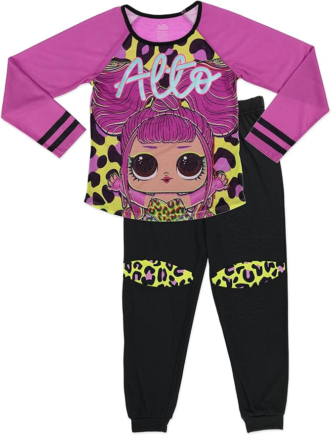 L.O.L. Surprise! Girls' Cozy Long Sleeve Pajama Set - Black