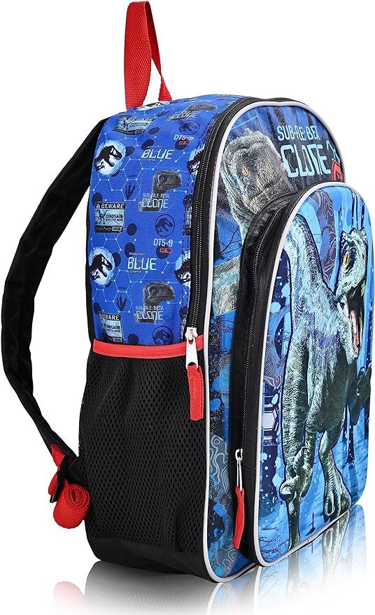 Jurassic World Boys 3D Molded Front Backpack - Blue Raptor