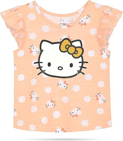 Hello Kitty Girls 2-Piece T-Shirt & Skirt Set - Peach