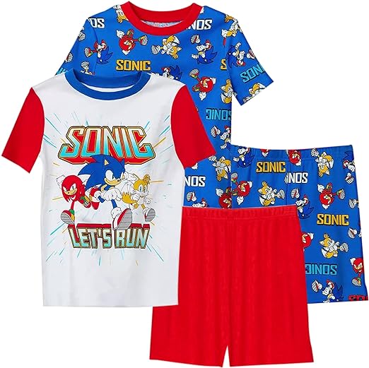 Sonic the Hedgehog Boys' Cotton Pajama Set - Let's Run