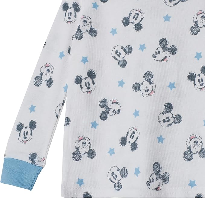 Disney Baby Boys' 4-Piece Cotton Pajama Set - Mickey Blue Star