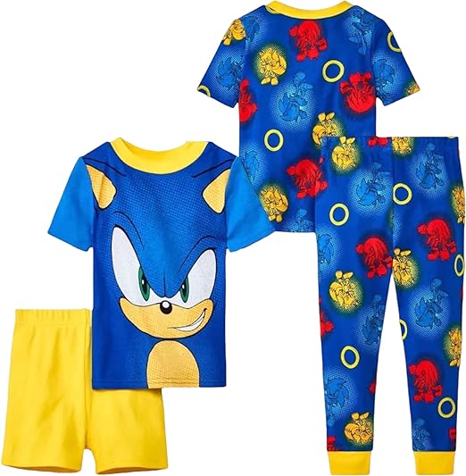 Sonic the Hedgehog Boys' Cotton Pajama Set - Face