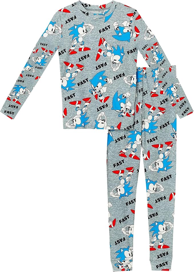 Sonic the Hedgehog Boys' Pajama Set - Grey