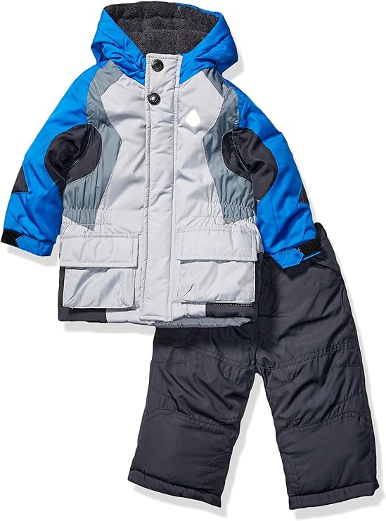 LONDON FOG Baby Boys' 2-Piece Snow Pant & Jacket Snowsuit - Blue