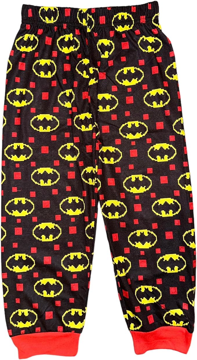 LEGO Batman Boys' Pajama Set - Black/Red Bat Insignia