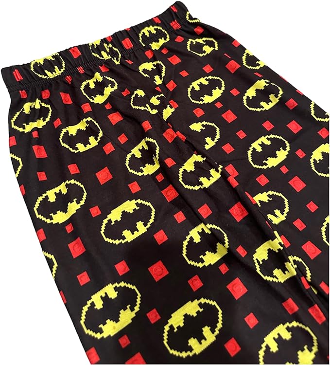 LEGO Batman Boys' Pajama Set - Black/Red Bat Insignia