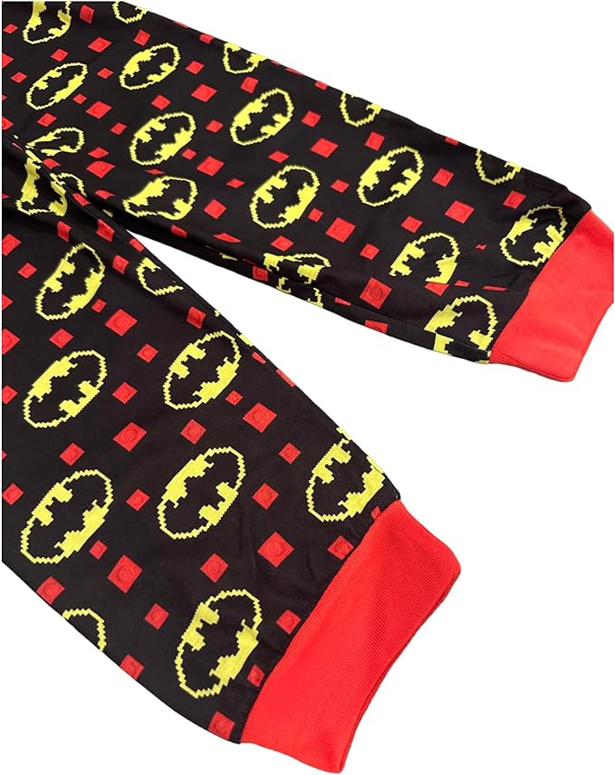 LEGO Batman Boys' Pajama Set - Black/Red Bat Insignia