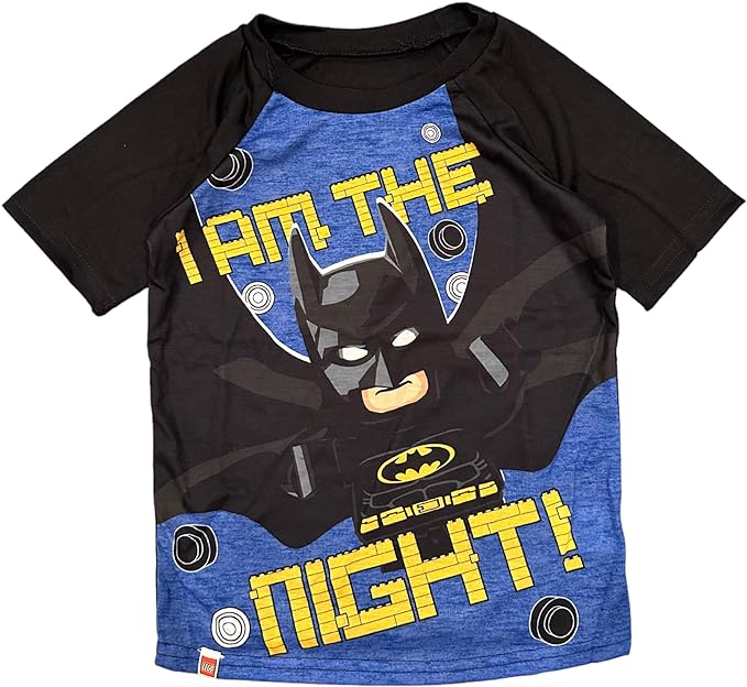 LEGO Batman Boys' Pajama Set - Black/Blue I am the Night