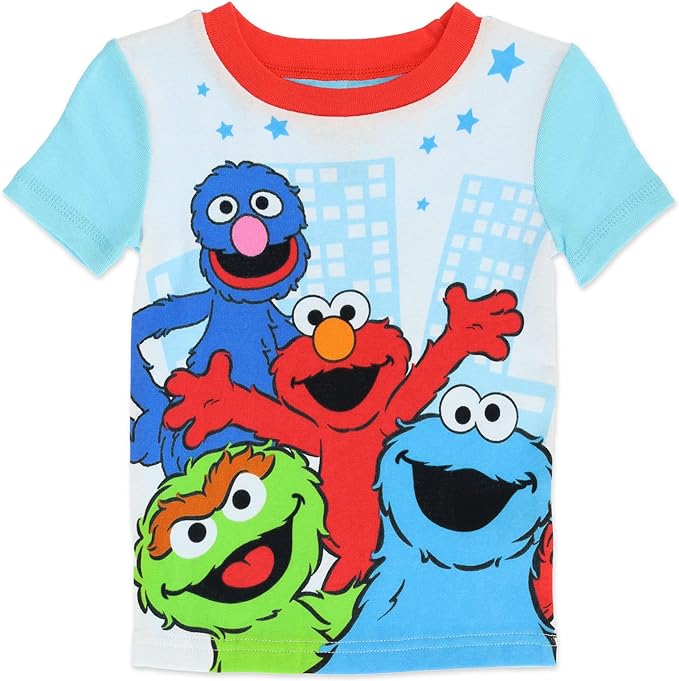 Sesame Street 2-Piece Pajama Set with Slippers - Turquoise