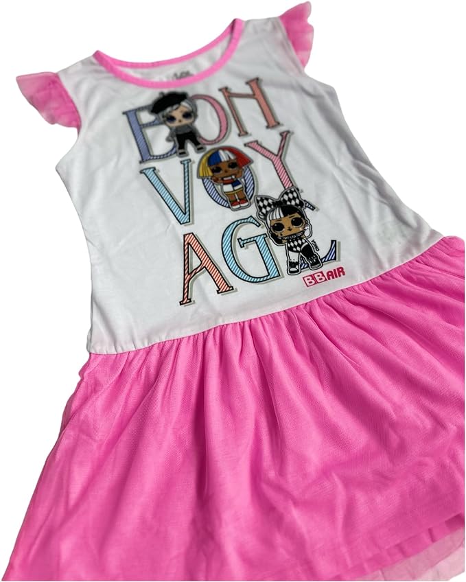 L.O.L. Surprise! Girl's Nightgown Sleep Shirt - Pink White