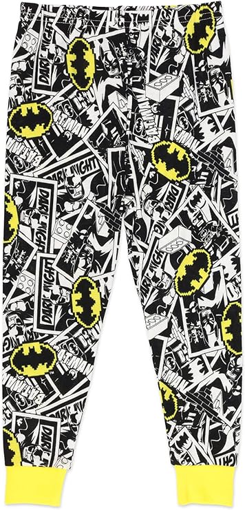 LEGO Batman Movie Boys' Four-Piece Pajama Set - Black/Yellow