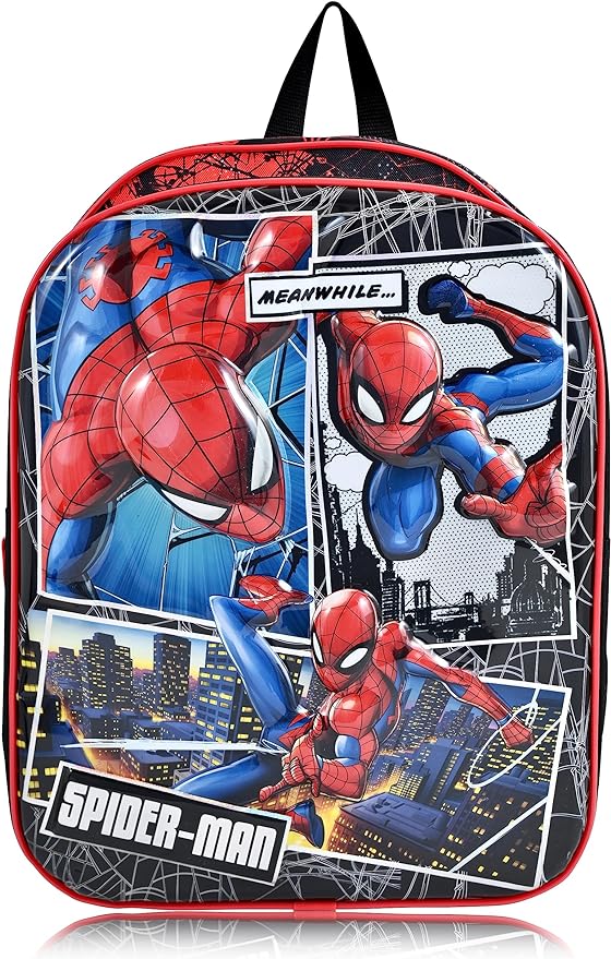 Marvel Spider-Man Boys Backpack - Molded Front Spidey Comic