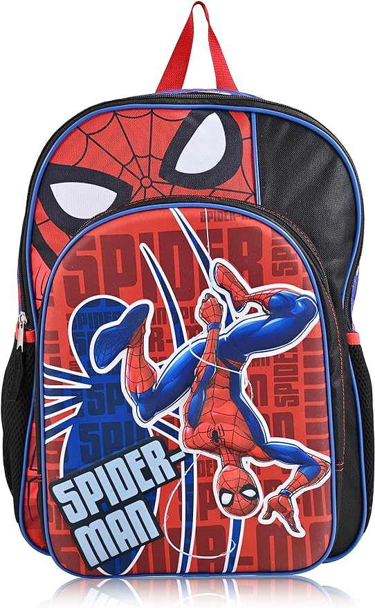 Marvel Spider-Man Boys Backpack - Molded Front Spidey Web Hang