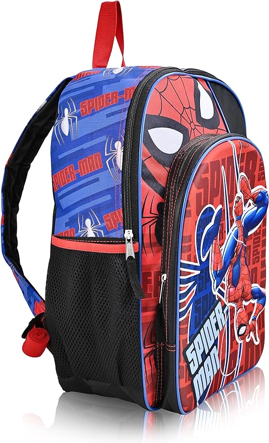 Marvel Spider-Man Boys Backpack - Molded Front Spidey Web Hang