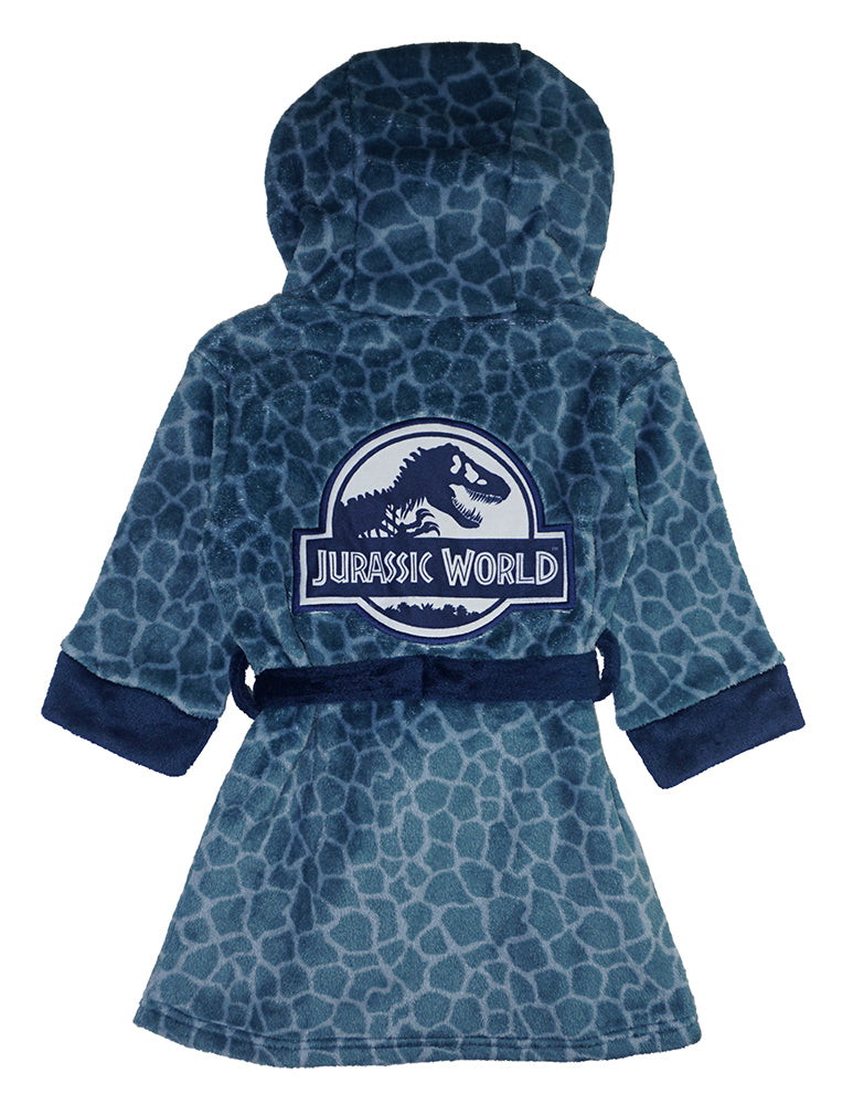 Jurassic World Dinosaur Boys Blue Raptor Fleece Robe