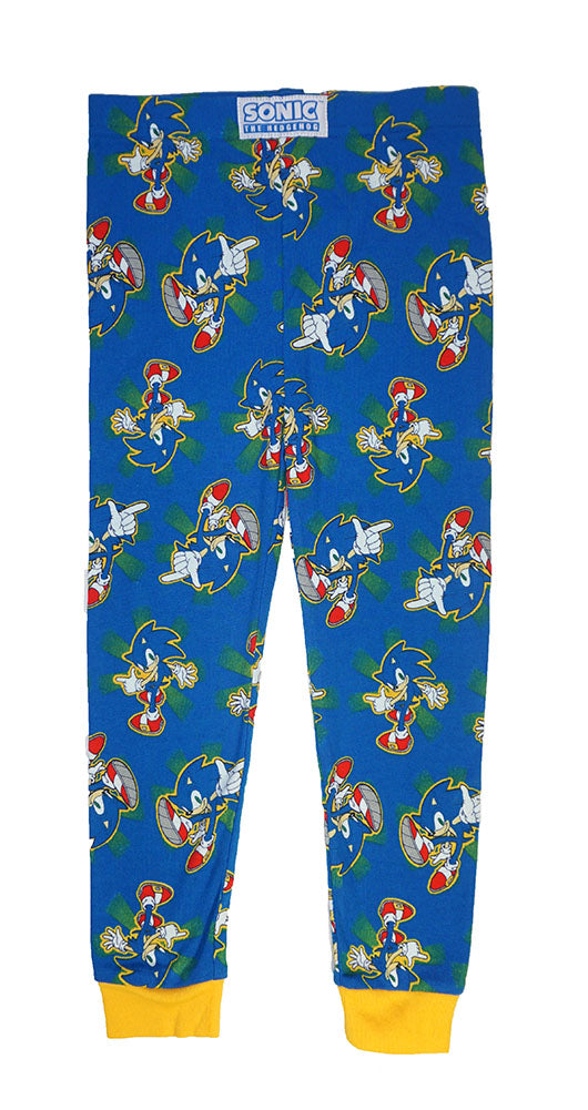 Sonic The Hedgehog Boys' 4 Piece L/S Cotton Pajama