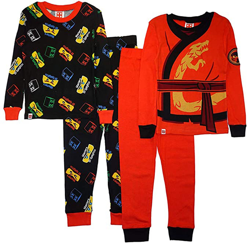 LEGO Ninjago Boys Four-Piece L/S Pajama Set